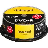 Intenso - 25 x DVD-R - 4,7 GB 16x - kara - kelaaminen