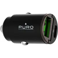 Puro Mini charger 1x USB-A 1x USB-C 2.4 A (PUR403BLK)