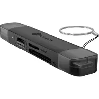 Icy Box – IB-CR203-CU3, MicroSD (TransFlash), MicroSDHC, MicroSDXC, SD, SDXC, Musta, 5000 Mbit/s, Alumiini, 2 TB, USB 3.2 Gen 1 (3.1 Gen 1) Type-A/Type- (61179)
