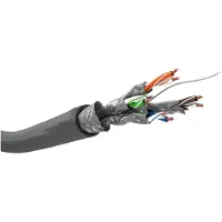 Goobay RJ45 S/FTP Cat6 Ethernet kaapeli, 100 m, harmaa