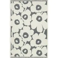 Marimekko Unikko Jacquard Throw 150X220 - Grey - 150X220CM