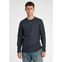 Lindbergh Basic O-Neck Tee L/S - Navy - XL