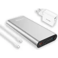 RealPower PB-20000PD, 20000 mAh, Litiumioni (Li-Ion), Quick Charge 3.0, Alumiini (408097)