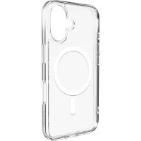 Puro Lite Mag TPU+PC Case yhteensopiva MagSafe for iPhone 17 - läpinäkyvä valkoinen rengas kanssa