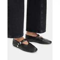 Tommy Hilfiger Nauhaballerina 'Pointed Toe Buckle' musta
