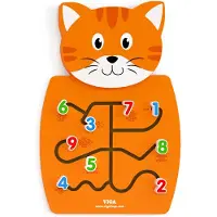 Viga Toys Seinälle ripustettava lelu - - Kissateeman aktiviteettipaneeli - Puuta - 12 kuukautta - Sisätiloihin