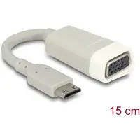 DeLOCK 65471, 0,015 m, mini HDMI, VGA, Uros, Naaras, Valkoinen