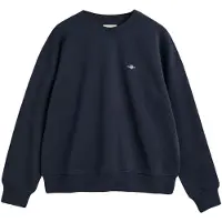 Gant for woman. 4201414 Shield navy crew neck sweatshirt (L), Casual, Cotton