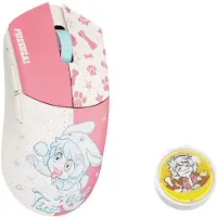 WLMouse BEAST G Medium Wireless X FEIRENZAI - Yellow Pink (Limited Edition) - Pelihiiri - Optinen - 5 painiketta - Vaaleanpunainen