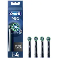 Oral-B Hammasharja - - Cross Action Musta - 4 kappaletta - Sekä miehille että naisille - Aikuisille