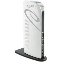 DeLOCK USB 3.2 Docking Station with HDMI for 2 Monitors, Gigabit LAN, 6 USB Ports, Headphone and Microphone Outputs (87771)