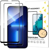 Wozinsky 2x Karkaistu lasi koteloystävällinen iPhone 17e / 16e / 14 / 13 musta