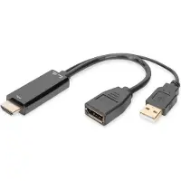 Digitus HDMI ADAPTER, TYPE HDMI - DP (AK-330101-002-S)