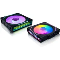 Lian Li UNI FAN SL-INF Wireless Reverse Blade PWM ARGB -tuuletinsarja, nestelaakeri, 120 mm, 3 kpl, musta