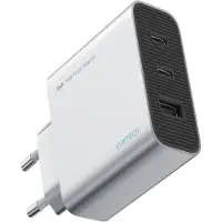 Cuktech 65W GaN 2xUSB-C 1xUSB-A Wall Charger - Grey