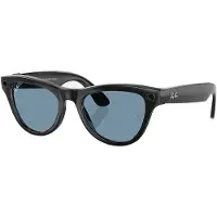 META Ray-Ban Meta Skyler Gen1 AI Glasses - Black/Cerulean Blue Transitions