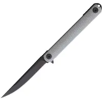 Spartan Blades Nemec Folder SFBL12GY, Black PVD CPM S35VN, Gray Sculpted GFN pocket knife, Ondej Nmec design