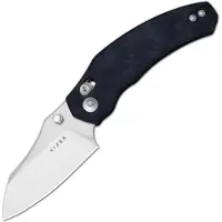 Kizer Cutlery Vanguard Mini Bulldog V3672SA3 Satin Nitro-V, Blue Canyon Richtlite, pocket knife, O.SHO design
