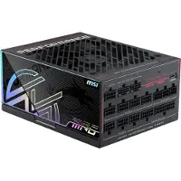 MSI MPG Ai1300TS PCIE5 black computer power supply ATX 3.1 1300 W 80 PLUS Titanium, 2x 12V-2x6 2x6 pin PCIe 7x PCIe, cable management, 1 135 mm fan (306-7ZPUB11-CE0)