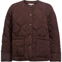 Object Objallie Ls Lo Quilted Jacket Noos - Brown - 40