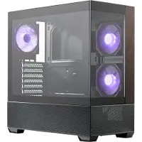 Cooler Master Elite 690 Wood, Midi Tower, PC, musta, ATX, ITX, mikro ATX, Terästä, Karkaistu lasi, Puu, Pelaaminen
