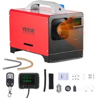 Vevor dieselkäyttöinen ilmalämmitin, 12-24V 5-8KW, nopeasti lämmittävä dieselkäyttöinen pysäköintilämmitin kaukosäätimellä ja mustalla LCD-kytkimellä, hiljainen, esilämmitystoiminto, matkailuautoihin,