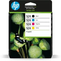 HP 924 Mustepatruuna Multipack BK/C/M/Y