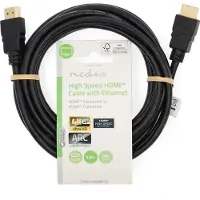 Nedis HDMI-kaapeli - - Korkea nopeus - 4K - Ethernet - Musta