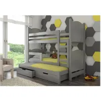 ADRK Furniture Kerrossänky Leticia, 180x75 / 172x75 cm, harmaa.