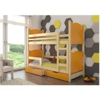 ADRK Furniture Kerrossänky Maraba 180x75 cm, harmaa/ruskea
