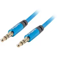 Lanberg Jack 3.5mm - Jack 3.5mm cable 2m blue (CA-MJMJ-10CU-0020-BL)