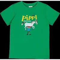 Peppi Pitkätossu Pippi Logo T-Shirt - Green - 98/104