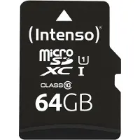 Intenso 3 x 64GB MicroSD muistikortti + SD-adapteri