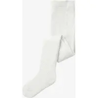 Name it Nkfwakma Wo/Bl Structure Pantyhose - White - 110-116