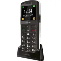 Beafon SL260 LTE - 4G, Silver Line, suurinäppäiminen matkapuhelin, musta-hopea