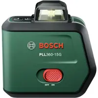 Bosch Ristilinjalaser PLL360-15G; 3,6 V; 1x2,0 Ah akku