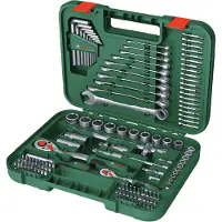 Bosch Advanced 132-delars handverktygssats (för tunga fästuppgifter Nyckel/nycklar/spärr/skruvmejseltillbehör)