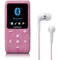 Lenco MP3/MP4-soitin Bluetooth 8 GB Micro SD-kortti Vaaleanpunainen