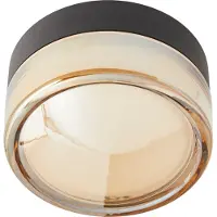 Loom Design LED- Otto Convex, keltainen, IP65 himmennettävä, Kerma/meripihka, Kylpyhuone, Lasi, Moderni