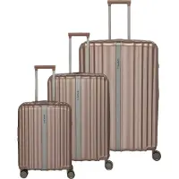 Travelite Paros 4-pyöräinen Matkalaukkusetti 3-osainen Beige