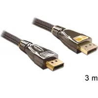 DeLOCK 82772, 3 m, DisplayPort, DisplayPort, Antrasiitti, Kulta, 17,28 Gbit/s