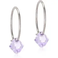 Blomdahl NT Ear Ring 14 mm, Bicone 6 mm Violet