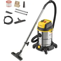 Stanley SXVC30XTDE, Kuiva ja märkä, Musta, Ruostumaton teräs, Keltainen, 36,5 l/s, 19 kPa, 5 m, 73,6 dB