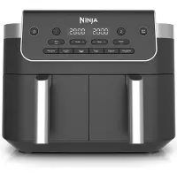 Ninja Foodi Dual Zone DZ801EU, 7,6 l, 1 kg, 2400 W, airfryer, musta