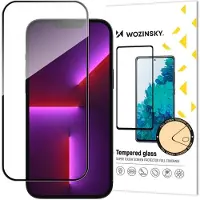 Wozinsky Full Glue iPhone 15 Pro karkaistusta lasista näytönsuoja kehyksellä - musta