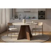 Skye Decor Ruokapöytä Virella, hiekanvärinen/ruskea