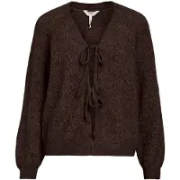 Object Objflora Re L/S Knit Cardigan Noos - Brown - XS