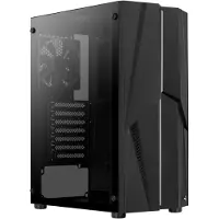 Aerocool PC-kotelo - - Mecha-G V1 RGB - Keskikoko ATX - Lasiovi - Musta