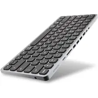 Axagon Näppäimistö 8-in-1 telakalla, 3.2 Gen1 USB-C, US-layout, harmaa