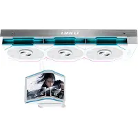 Lian Li HydroShift II OLED Curved 360TL 360mm RGB -nestejäähdytin, valkoinen